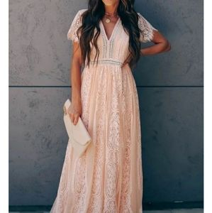 XL Blush Floor Length Dress